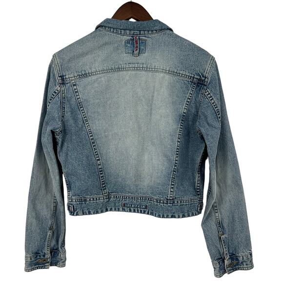 AGOLDE VINTAGE Cropped Jean Jacket Light Wash Women’s Size Medium Made In USA - Picture 2 of 11